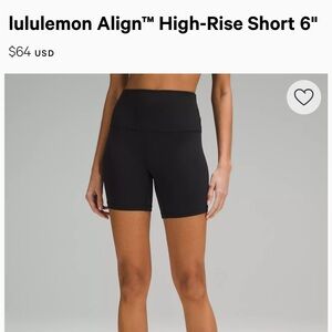 Lululemon align 6” biker shorts